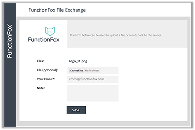 FunctionFox product image client upload page