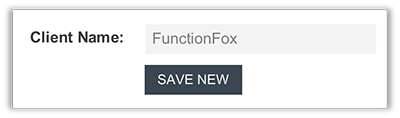 FunctionFox product image entering in a client name.