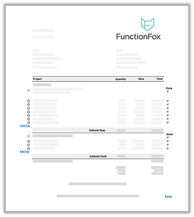 FunctionFox product image edit view of invoice