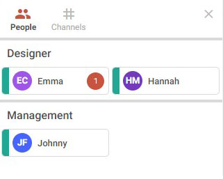 product image view of personnel in messaging feature in Functionfox